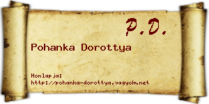 Pohanka Dorottya névjegykártya
